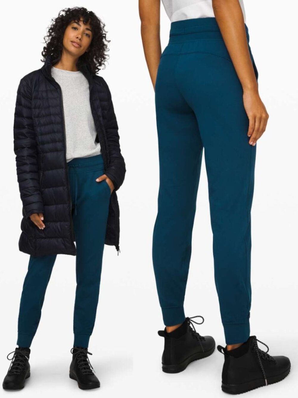 Lululemon Emerald Blue High Rise Ready to Rulu Joggers 29"